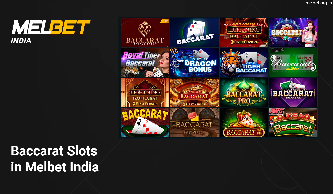 You can play baccarat card game in a form of casino slot at Melbet
