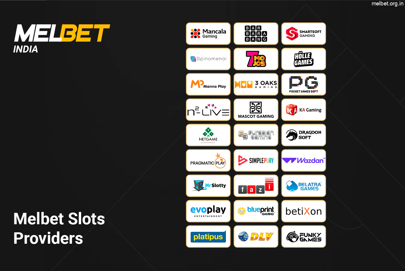 Melbet Slots Providers